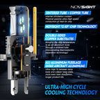 2X 9003 H4 LED Headlight Bulbs Kit for NOVSIGHT (13000LM, High/Low Beam)