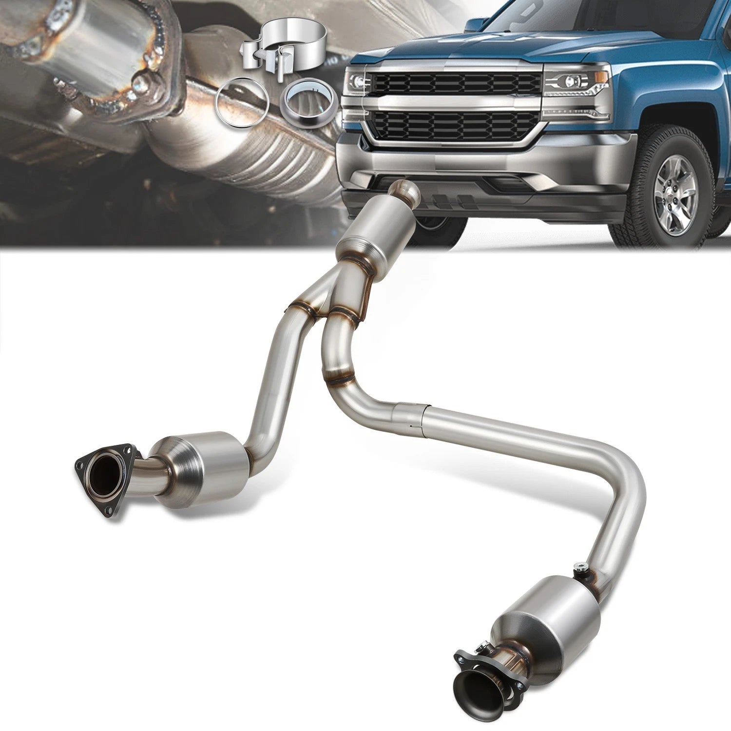 Front Catalytic Converter for Chevrolet Silverado Suburban Tahoe Sierra (2014–2019)
