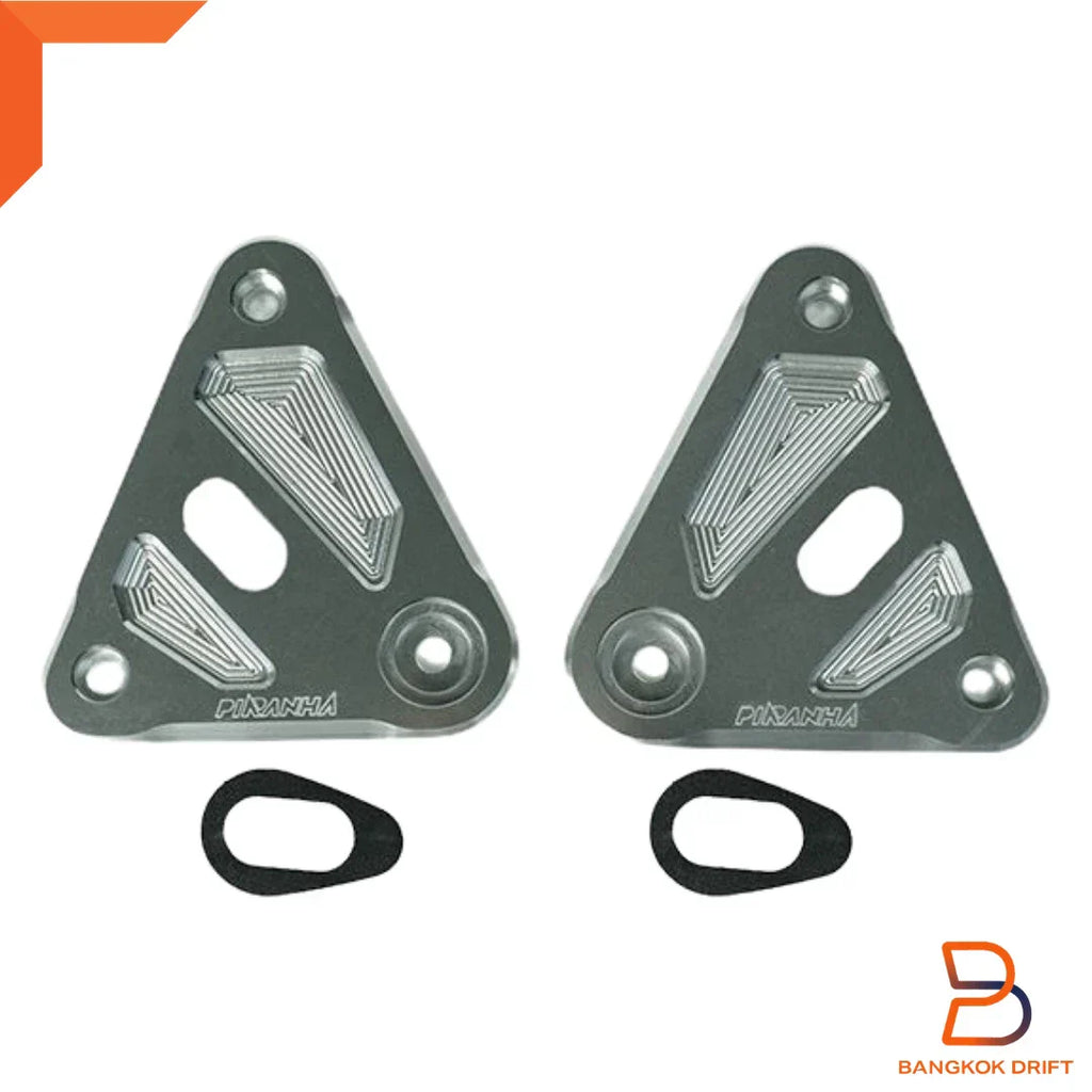 Silver Aluminium Headlight Mounting Plate Pair for Honda Monkey Z125 (18-24)