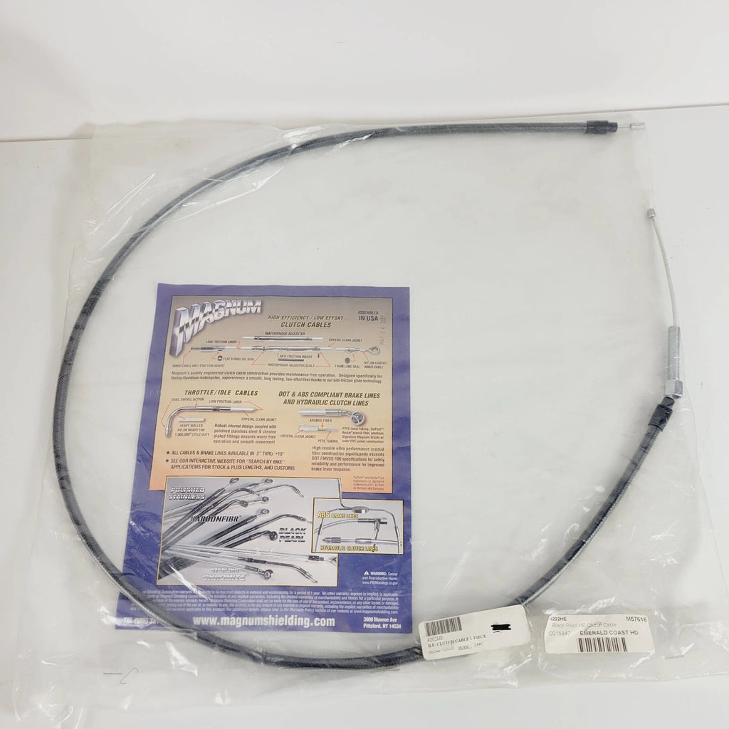 Magnum Black Pearl Clutch Cable for Harley Big Twin 4-Speed (1968–1986)