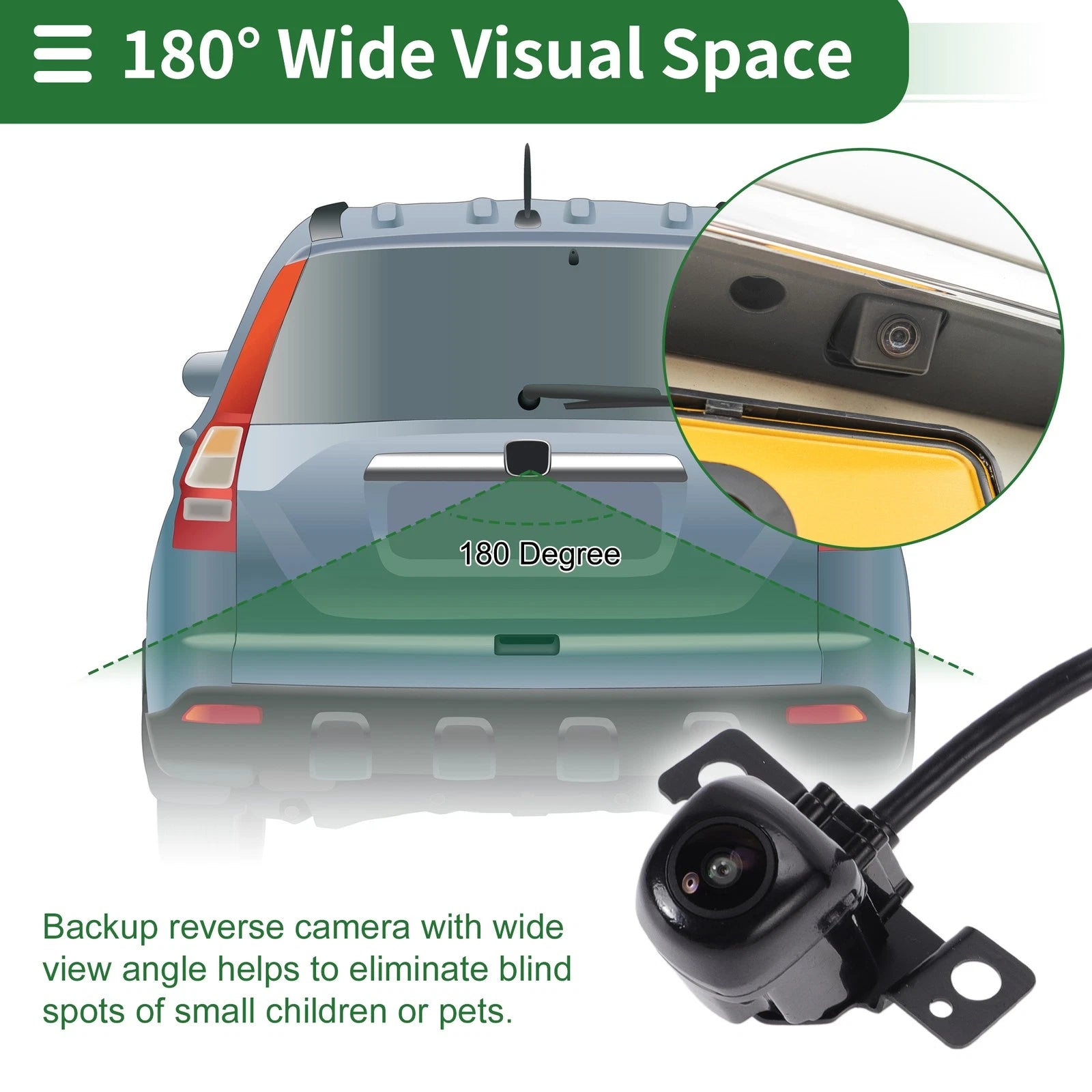 Rear View Camera for Hyundai Santa Fe (2013–2018) 120-180 Degree