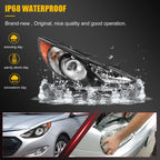 2X Headlight Assembly for Hyundai Sonata (2011–2014)