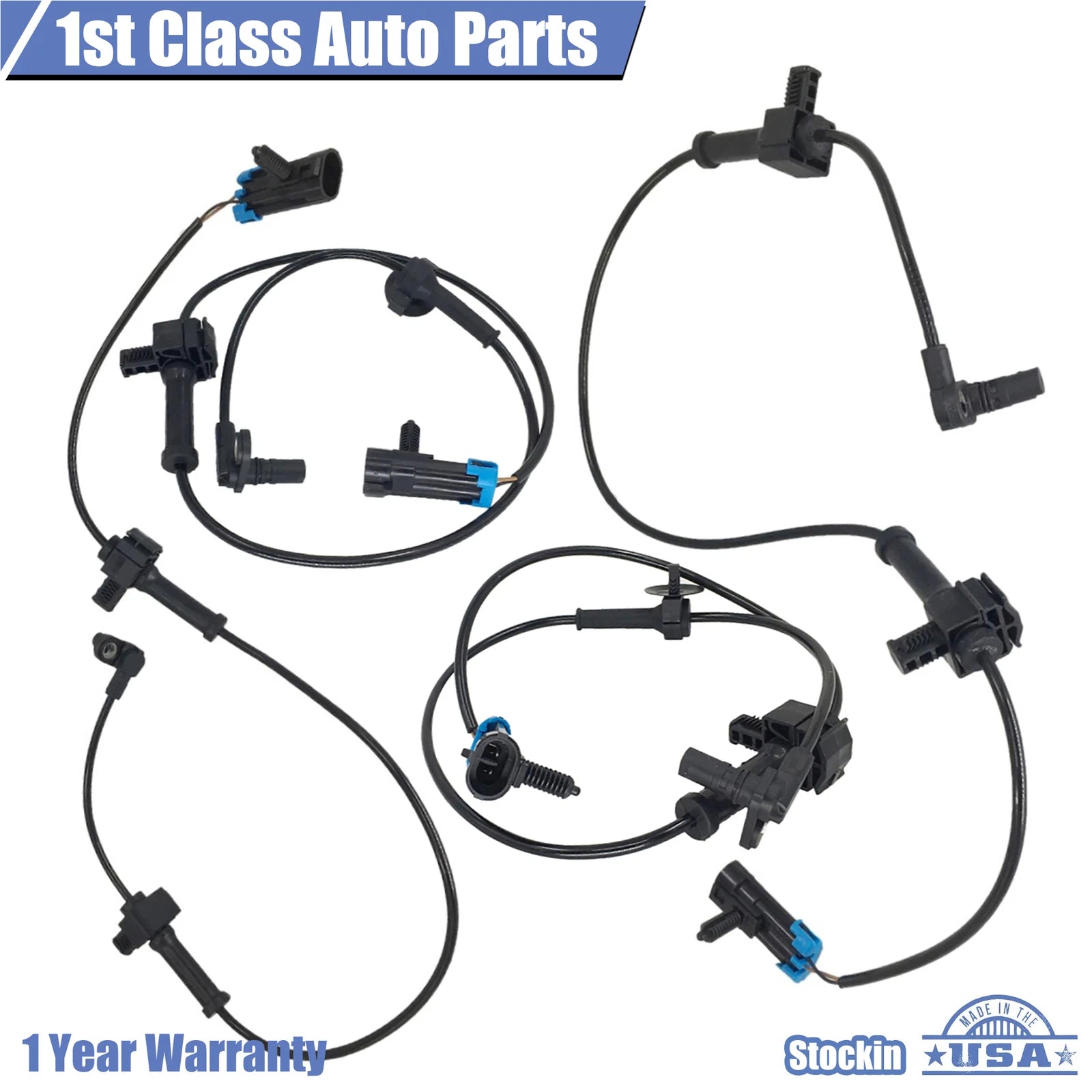 ABS Wheel Speed Sensor Set of 4 for Silverado 1500 LT / Sierra