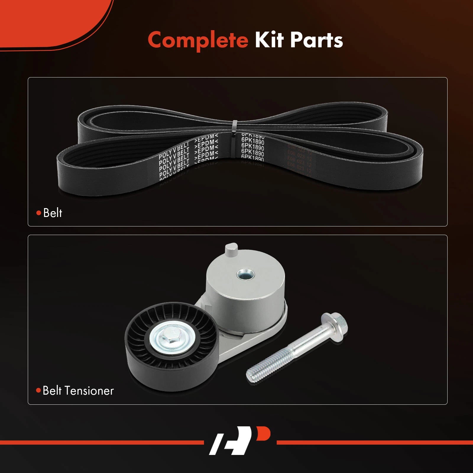 2X Serpentine Belt Drive Component Kit for Chevrolet S10 (1994-2004)