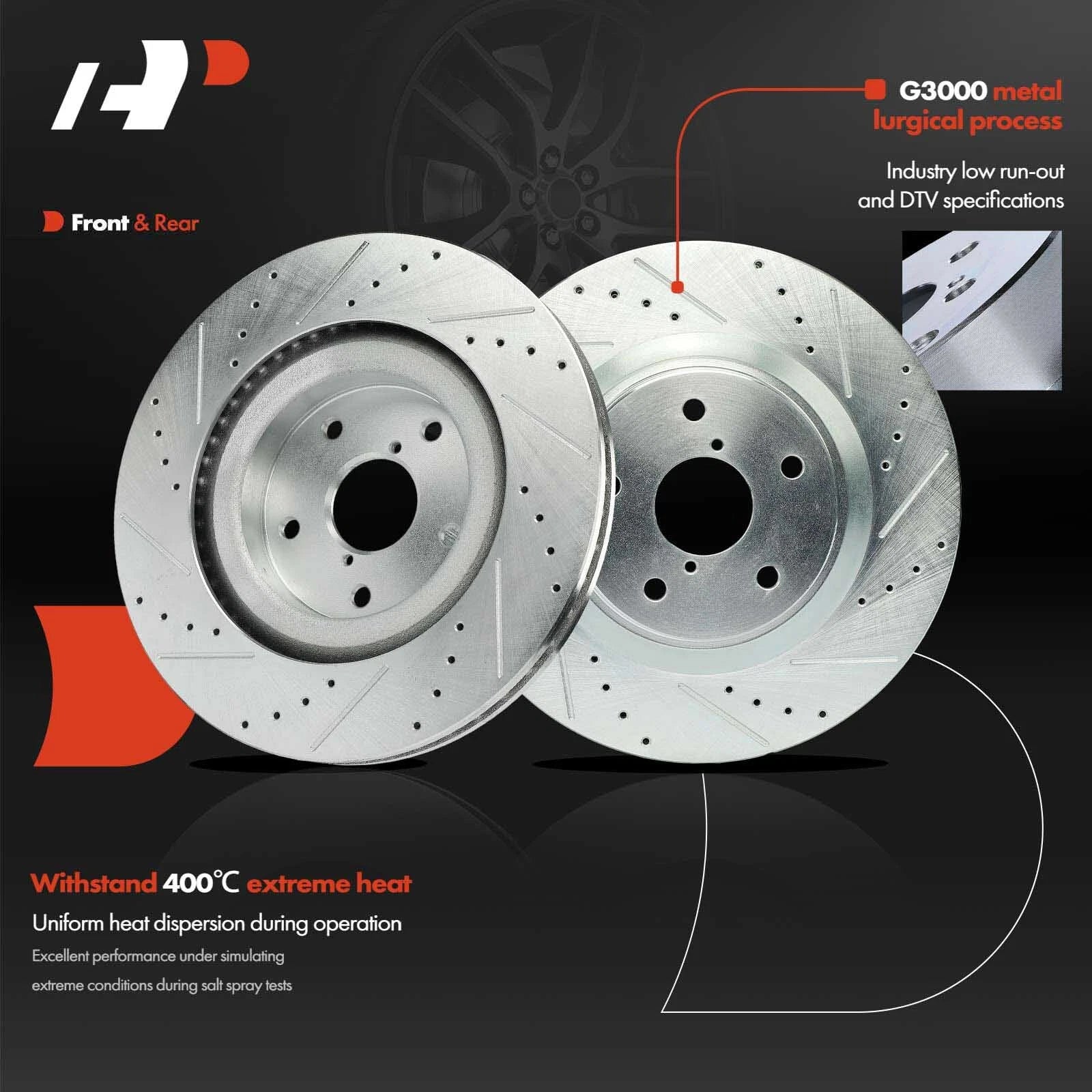 Drilled Brake Rotors & Ceramic Pads for Subaru Forester