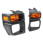 Set of 2 Headlight Trim Bezels for Ford E150 E250 E350 (2008–2014)