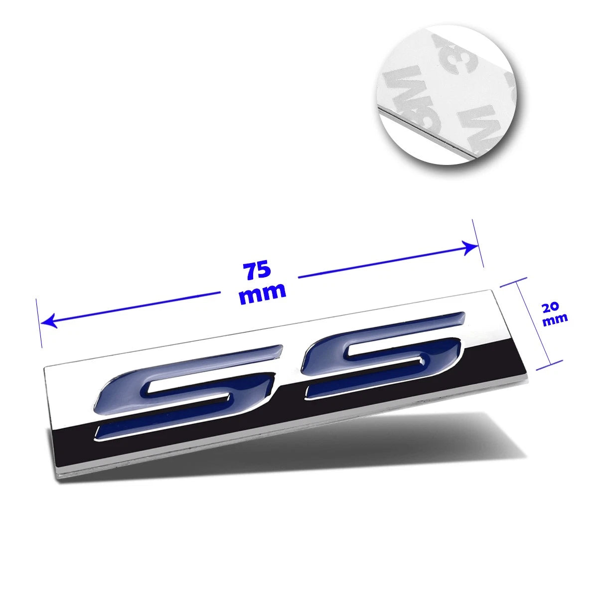 SS Metal 3D Decal Blue Emblem Sticker for Chevrolet Camaro/Impala/Chevelle (2010–2023)