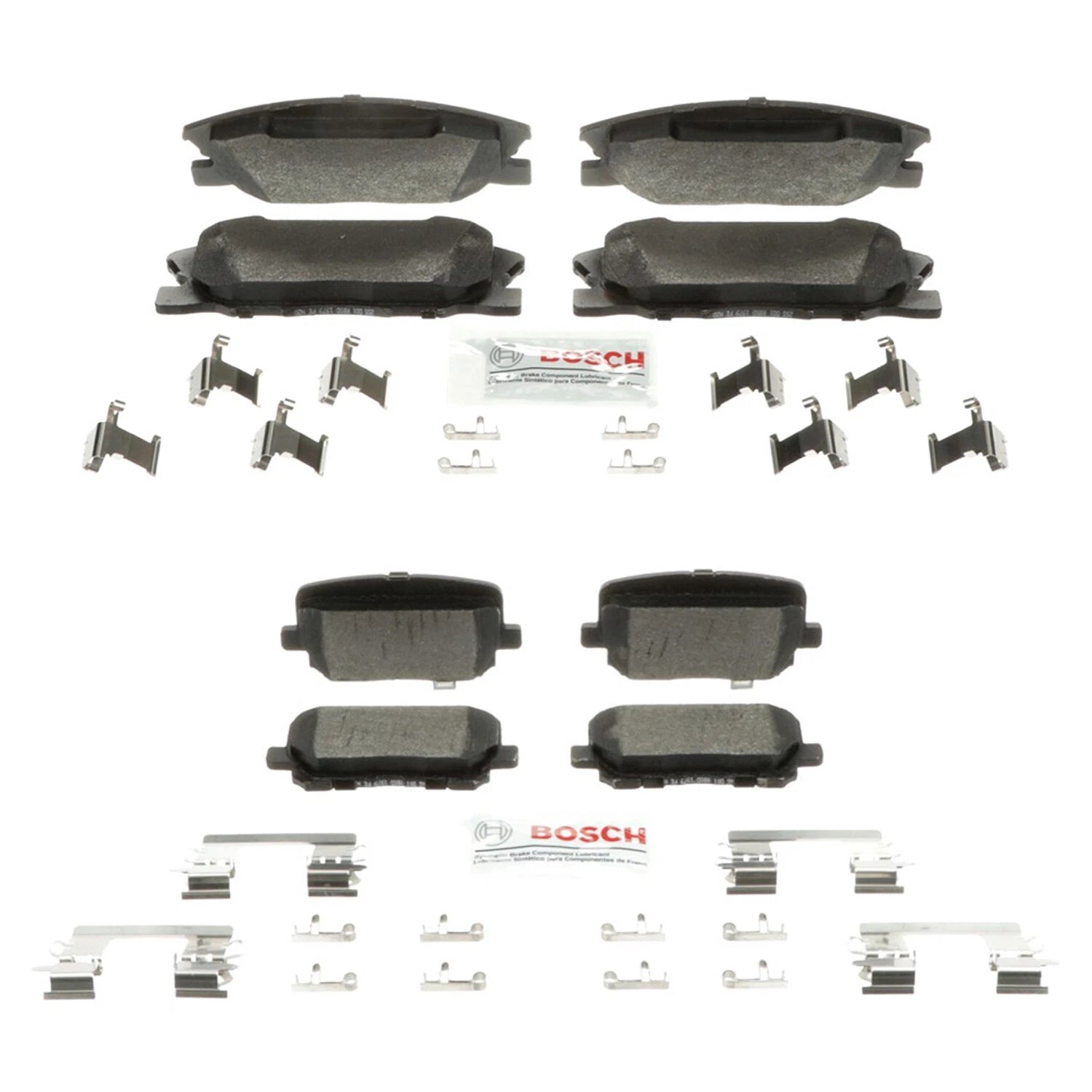 Set of 4 Bosch Severe Duty Semi-Met Disc Brake Pads for Charger (2014–2023)