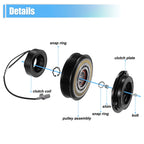 Set of 1 AC Compressor Clutch Kit for Toyota Sequoia (2001–2007)