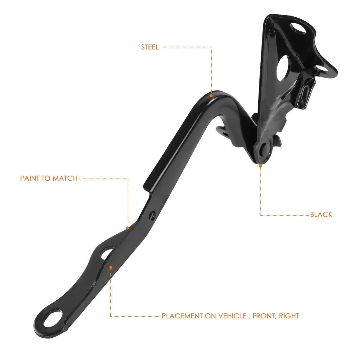 RH Steel Engine Hood Hinge for Toyota RAV4 (2006–2012)