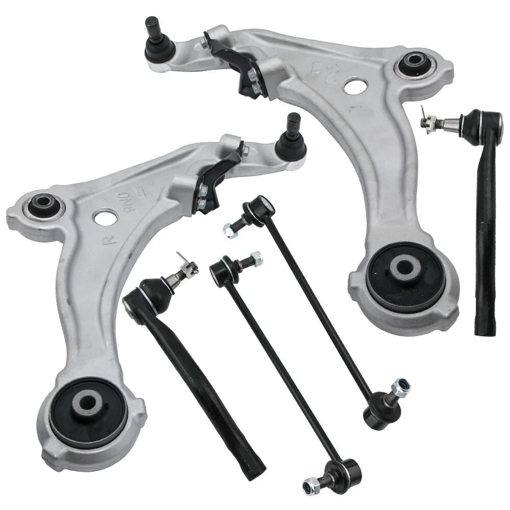 Set of 6 Front Lower Control Arms Tie Rod Sway Bar Links for Nissan Maxima (2009–2014)
