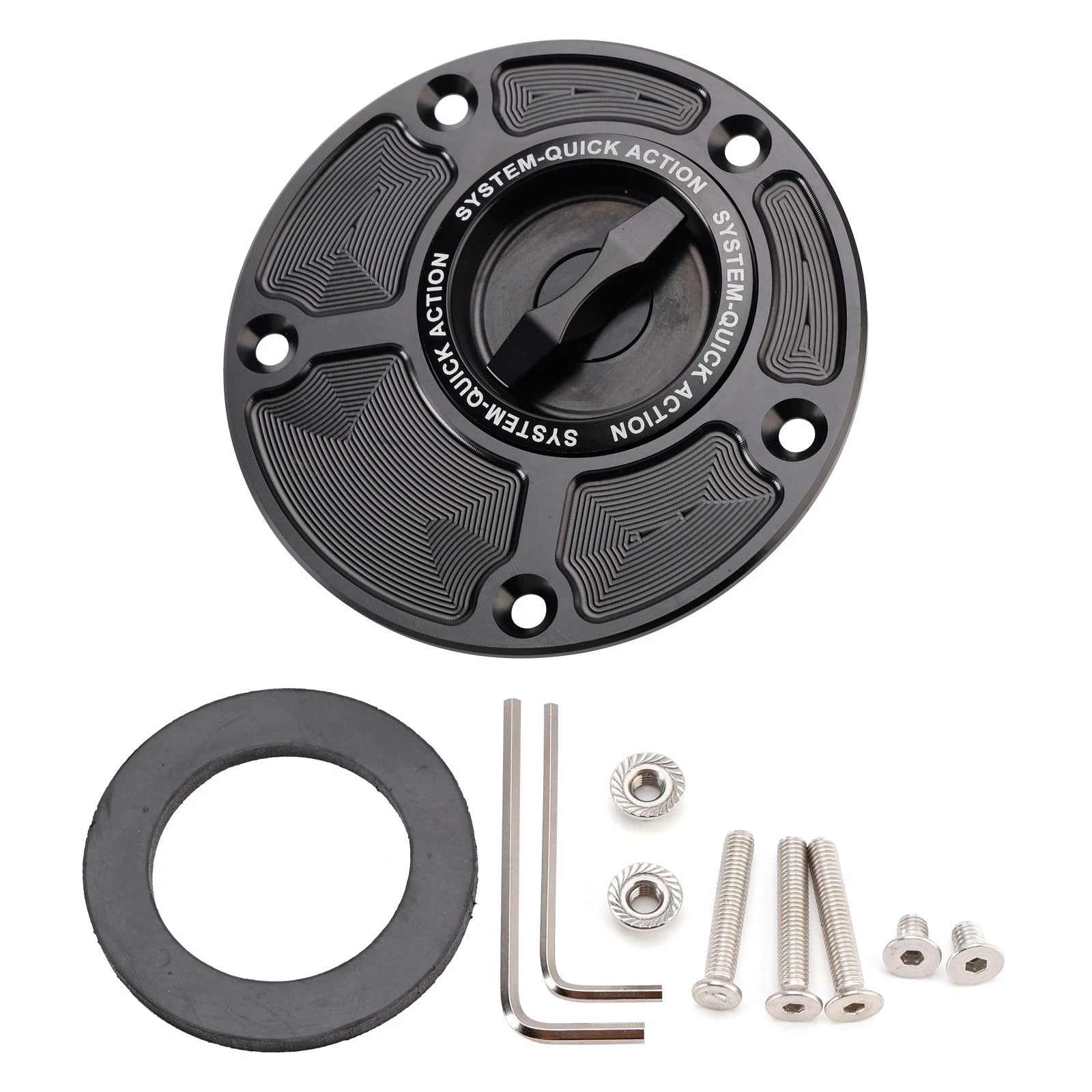 Quick Release Fuel Gas Tank Cap 5 Hole for Yamaha YZF R1 R1S R1M R3 R6 R6S R7 (2015–2023)