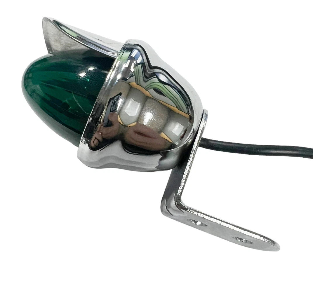 Incandescent Mini Auxiliary Light Green Watermelon Lens with Visor for Universal