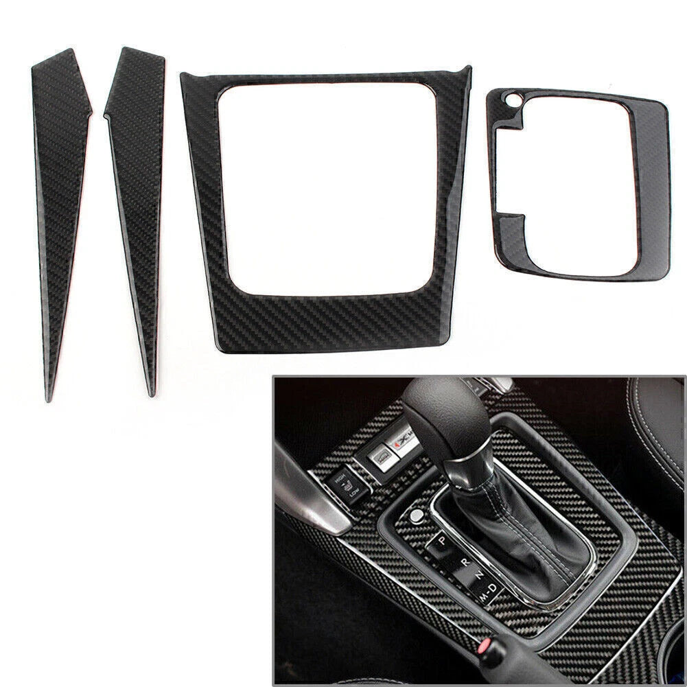 Set of 4 Carbon Fiber Gear Shift Covers for Subaru Forester (2013–2018)