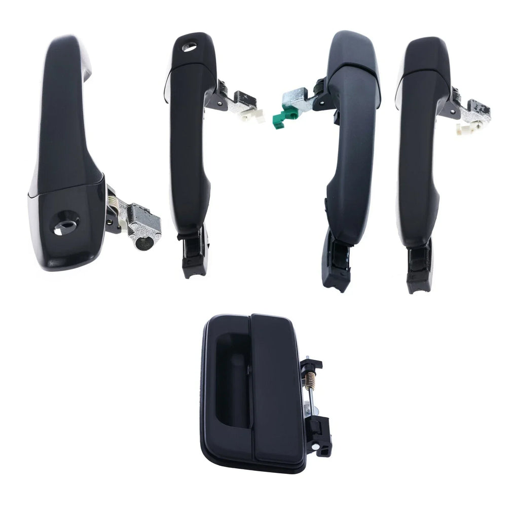 5pc FRONT, REAR & TAILGATE Door Handle Outer Black for Ford Ranger (2011–2015)