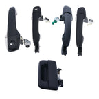 5pc FRONT, REAR & TAILGATE Door Handle Outer Black for Ford Ranger (2011–2015)