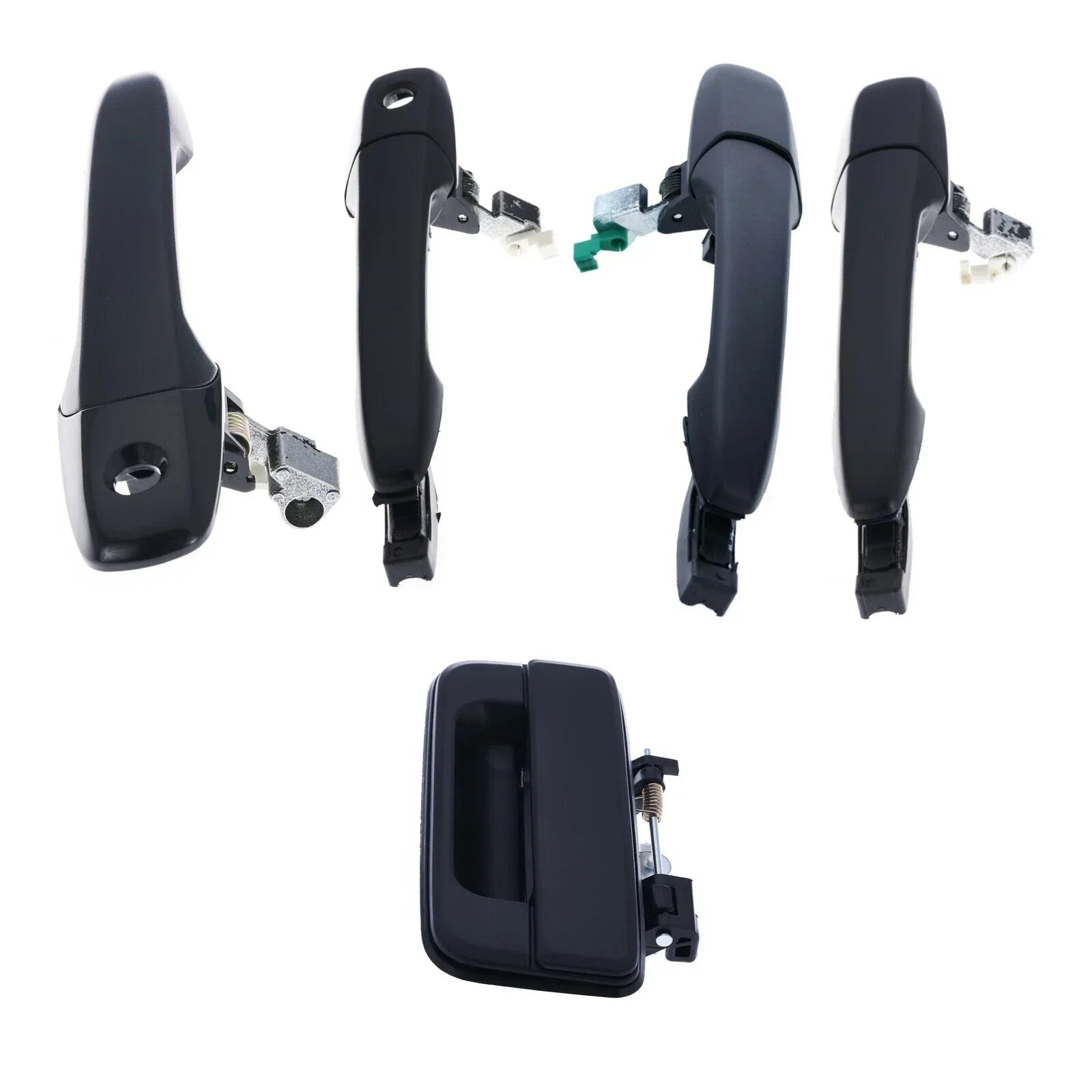 5pc FRONT, REAR & TAILGATE Door Handle Outer Black for Ford Ranger (2011–2015)
