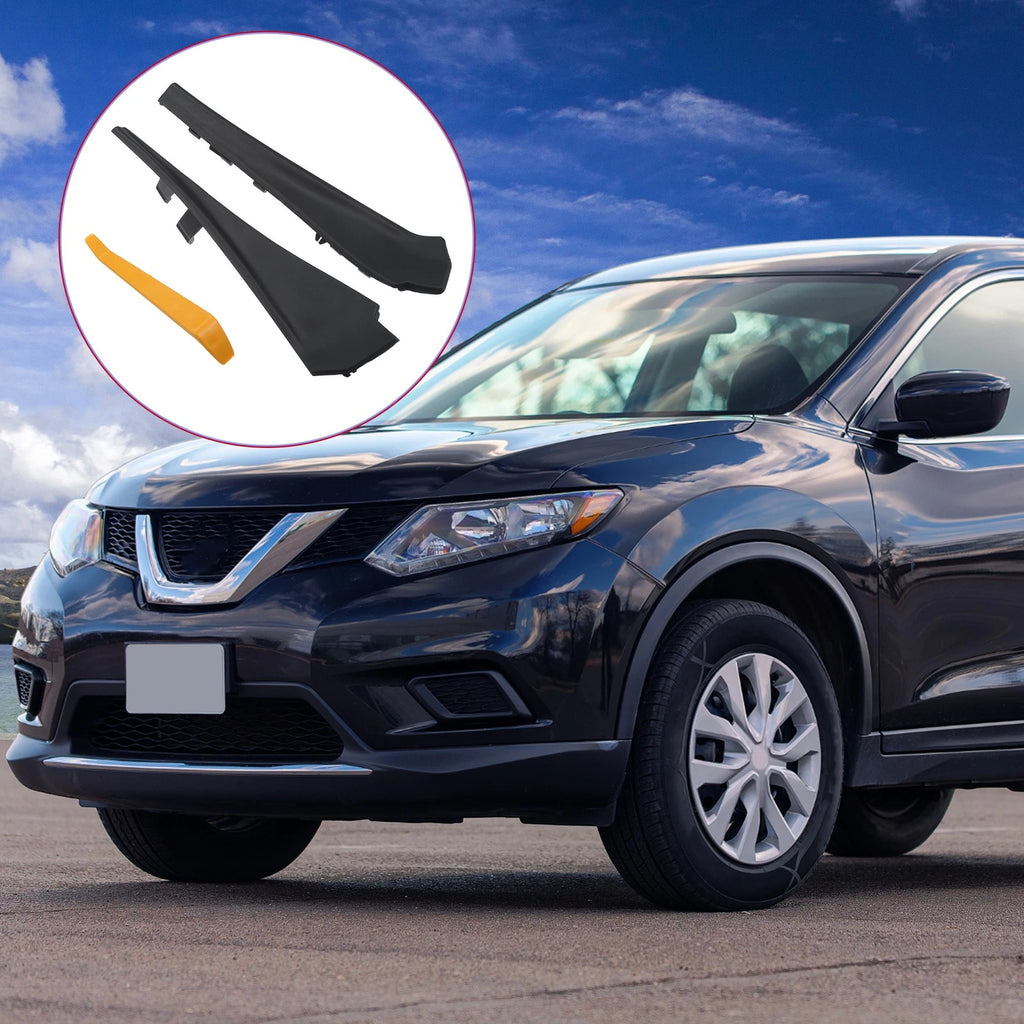 Front Windshield Wiper Side Cowl Extension Trim for Nissan Rogue (2014–2020)