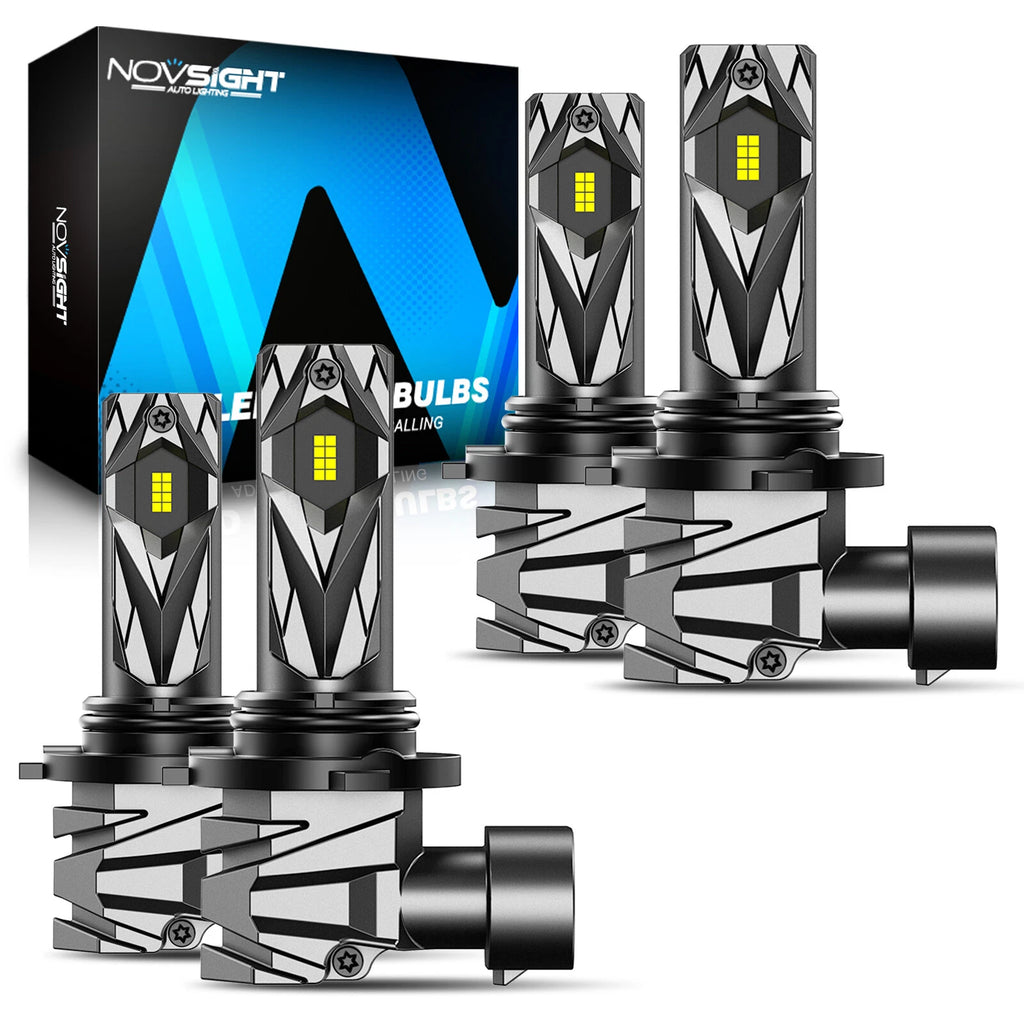 2X NOVSIGHT 9005 9006 LED Headlight Bulbs Kit 6500K 16000LM for