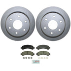 Rear Brake Kit 330mm Disc Rotors & Bosch Ceramic Pads for Cadillac Chevrolet GMC
