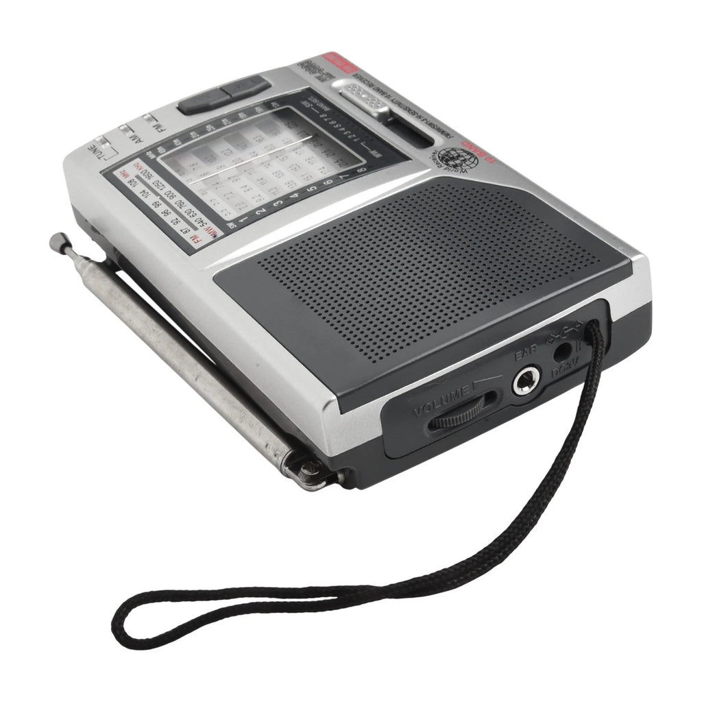 Lightweight Battery Powered Radio with Kickstand for Universal Use