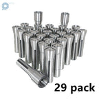 Set of 29 R8 Collets for Metric 1/32" - 1"