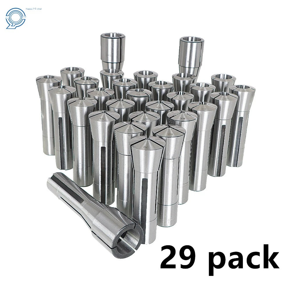 Set of 29 R8 Collets for Metric 1/32" - 1"