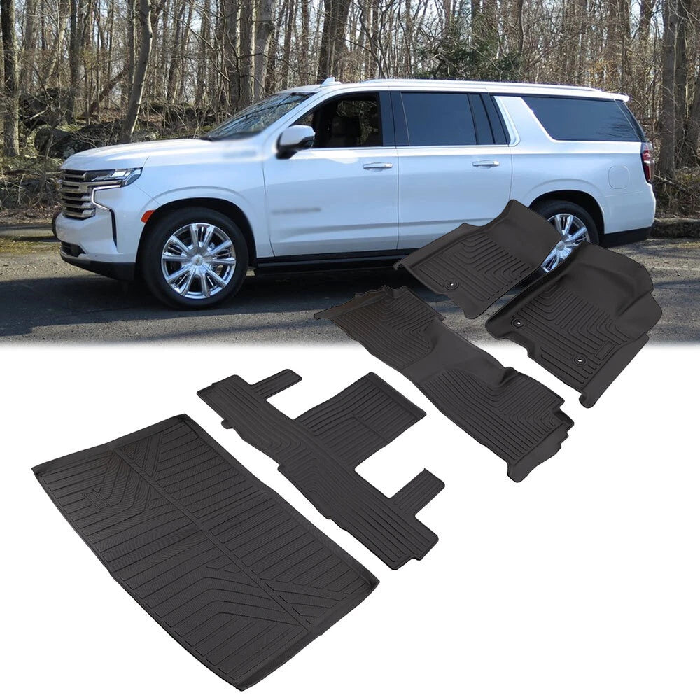 Full Set Floor Mats Liner for Chevrolet Suburban/GMC Yukon XL (2021–2025)