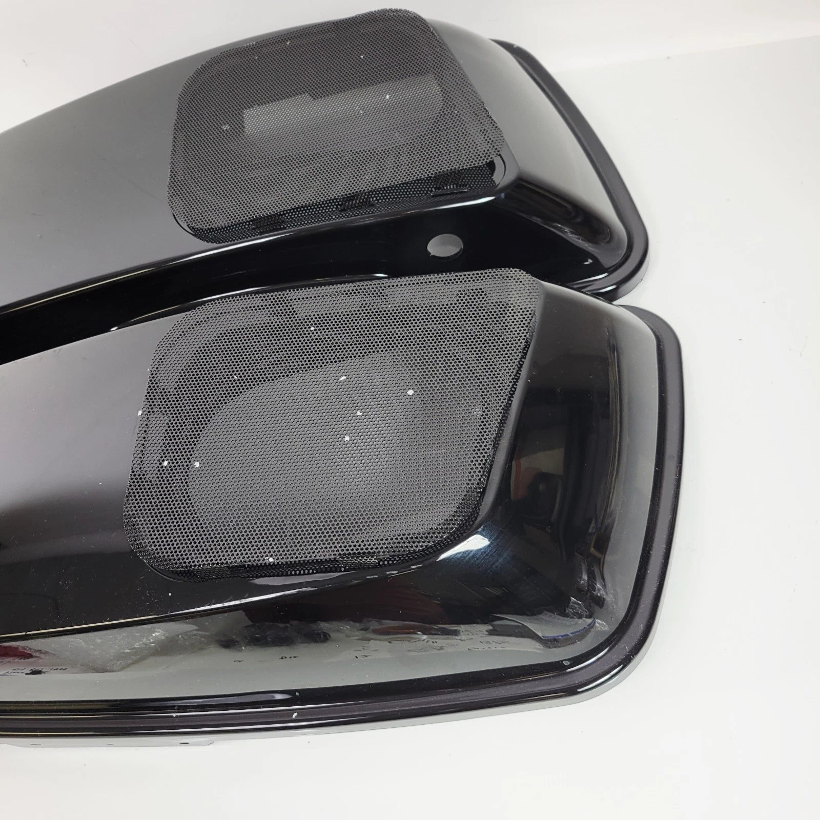 Set of 2 Black Speaker Saddlebag Lids for Harley Touring (2014–2023)