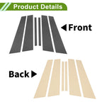 6 Pcs Door Pillar Window Trim for BMW 5-Series (2018–2023) Carbon Fiber