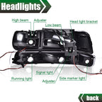 LED DRL Headlight and Bumper Lamps for Chevy Silverado 1500 2500 HD (1999–2002)