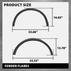 Set of 4 Wheel Arch Molding Fender Flares for Subaru Outback (2015–2019)
