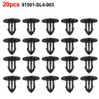 Clip / 10mm / Cowl Grille Clip Nylon Stem 20pcs for Civic Del Sol