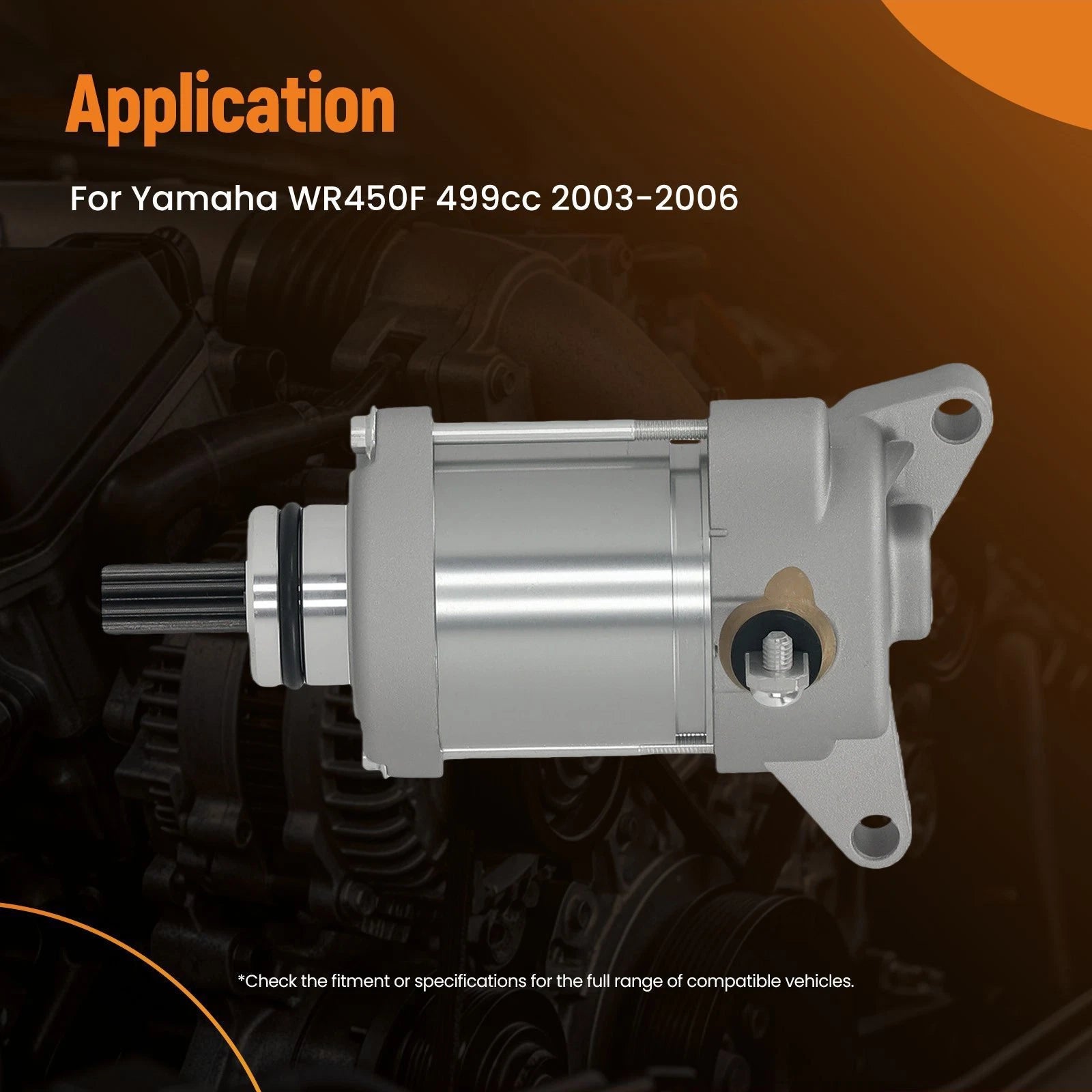 Starter Motor & Relay for Yamaha WR450F (2003–2006) 5HH-81940-00-00 12V CW PMDD