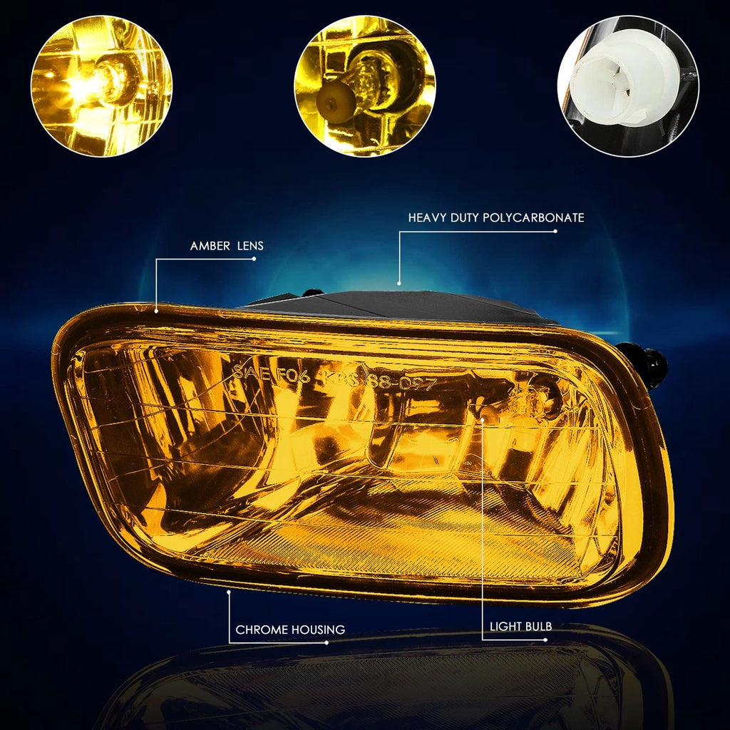 Set of 2 Amber Lens Front Bumper Fog Lights for Dodge Ram Pickup (2009–2012)