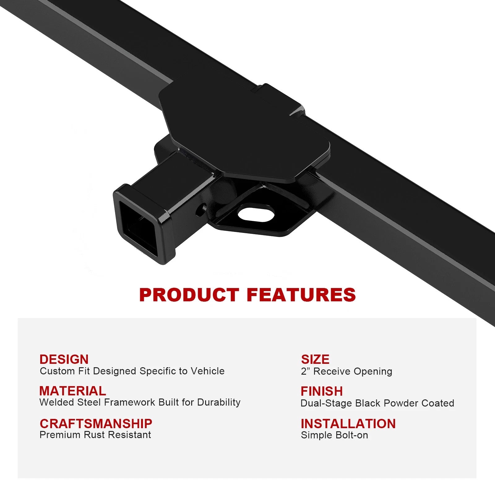 2 Inch Trailer Hitch Receiver for Toyota Sienna (2004-2020)