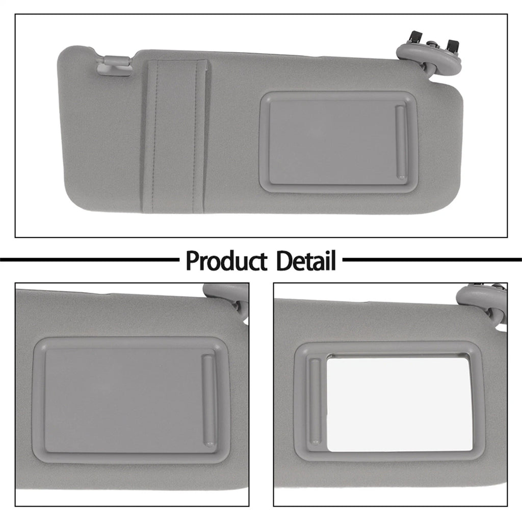 Right Sun Visor for Toyota Camry (2007-2011) Gray Color