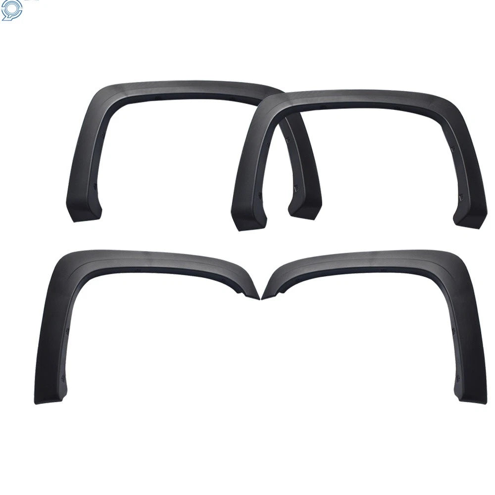 Set of 4 Black Fender Flares for Chevy Silverado 1500/2500HD/3500HD (2007–2013)