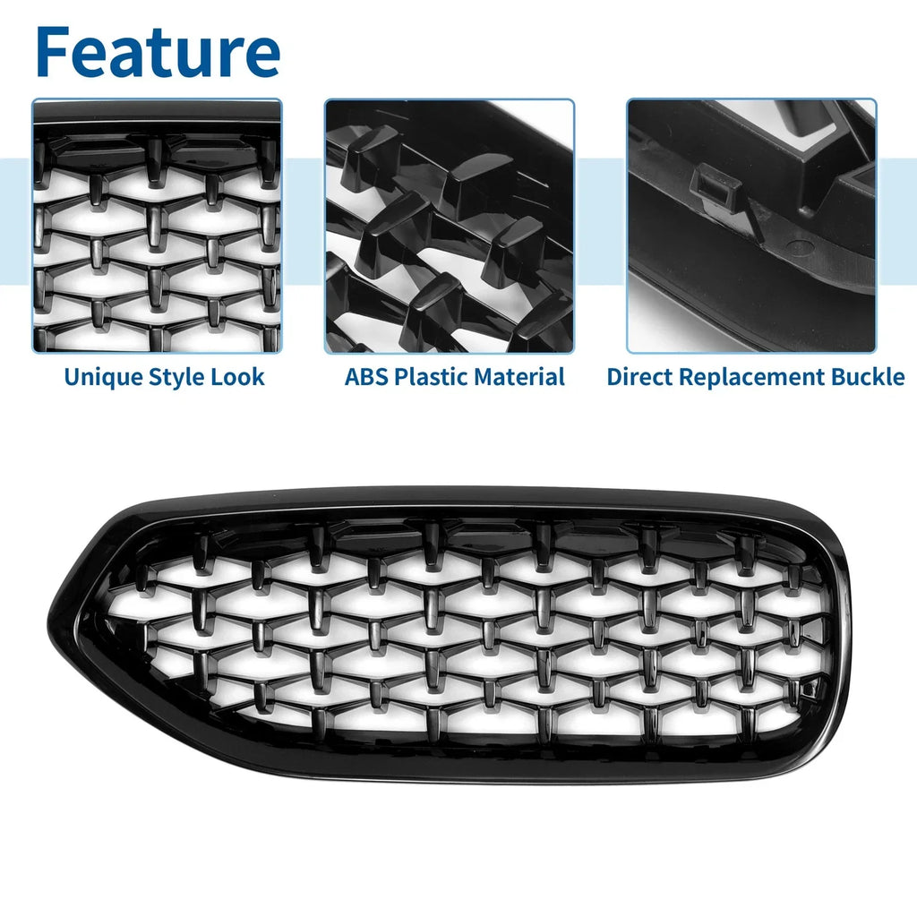 Front Upper Bumper Grille for BMW Z4 G29 (2018-2024) Gloss Black