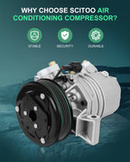 A/C Compressor for Nissan Cube (2009–2010) & Versa (2012) 1.8L, 1.6L