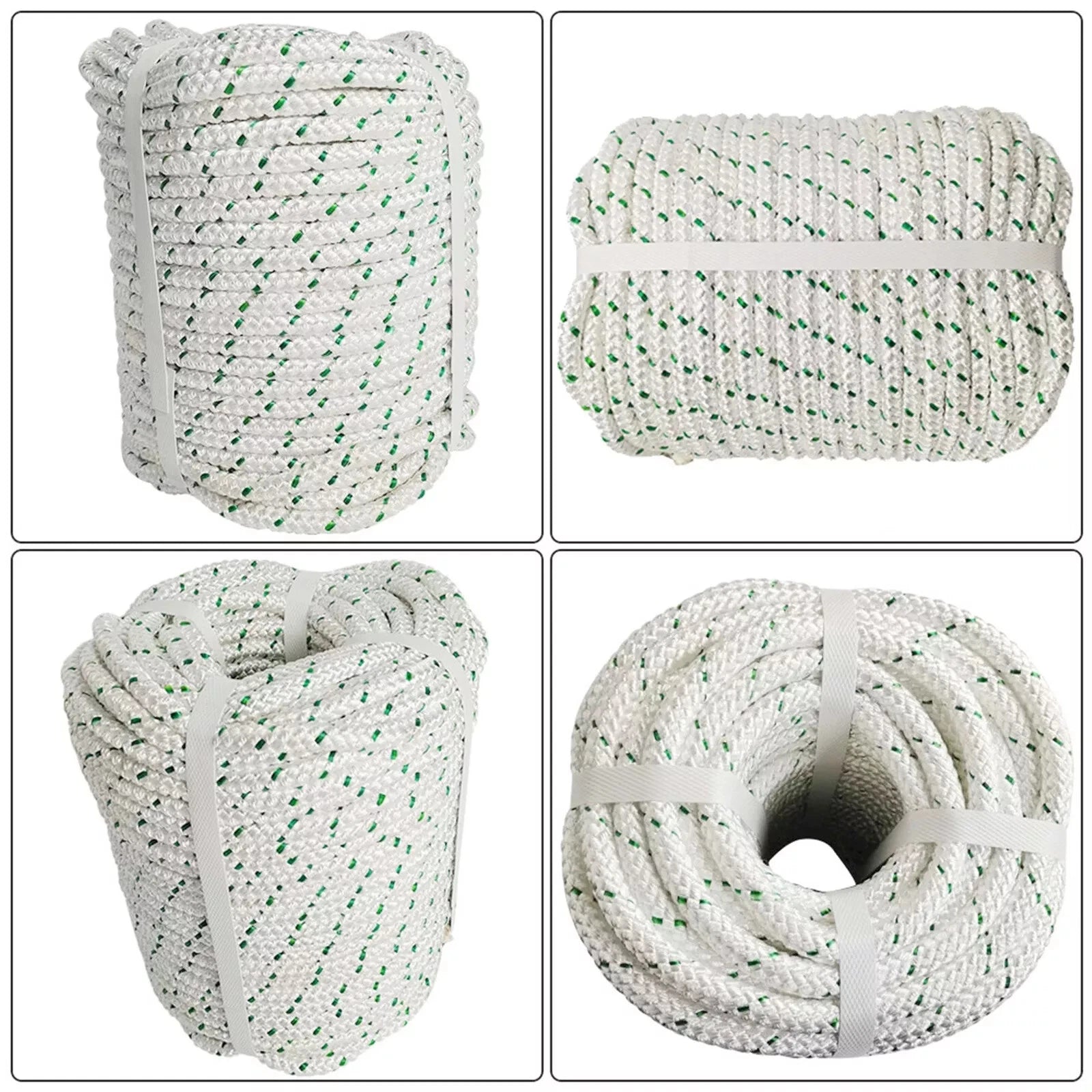 Set of 2 Double Braid Polyester Bull Ropes 150' (2645 lbs Strength)
