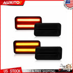 4Pcs Smoked Lens Amber Red LED Side Marker Lights for Pontiac Firebird (1970–1981)