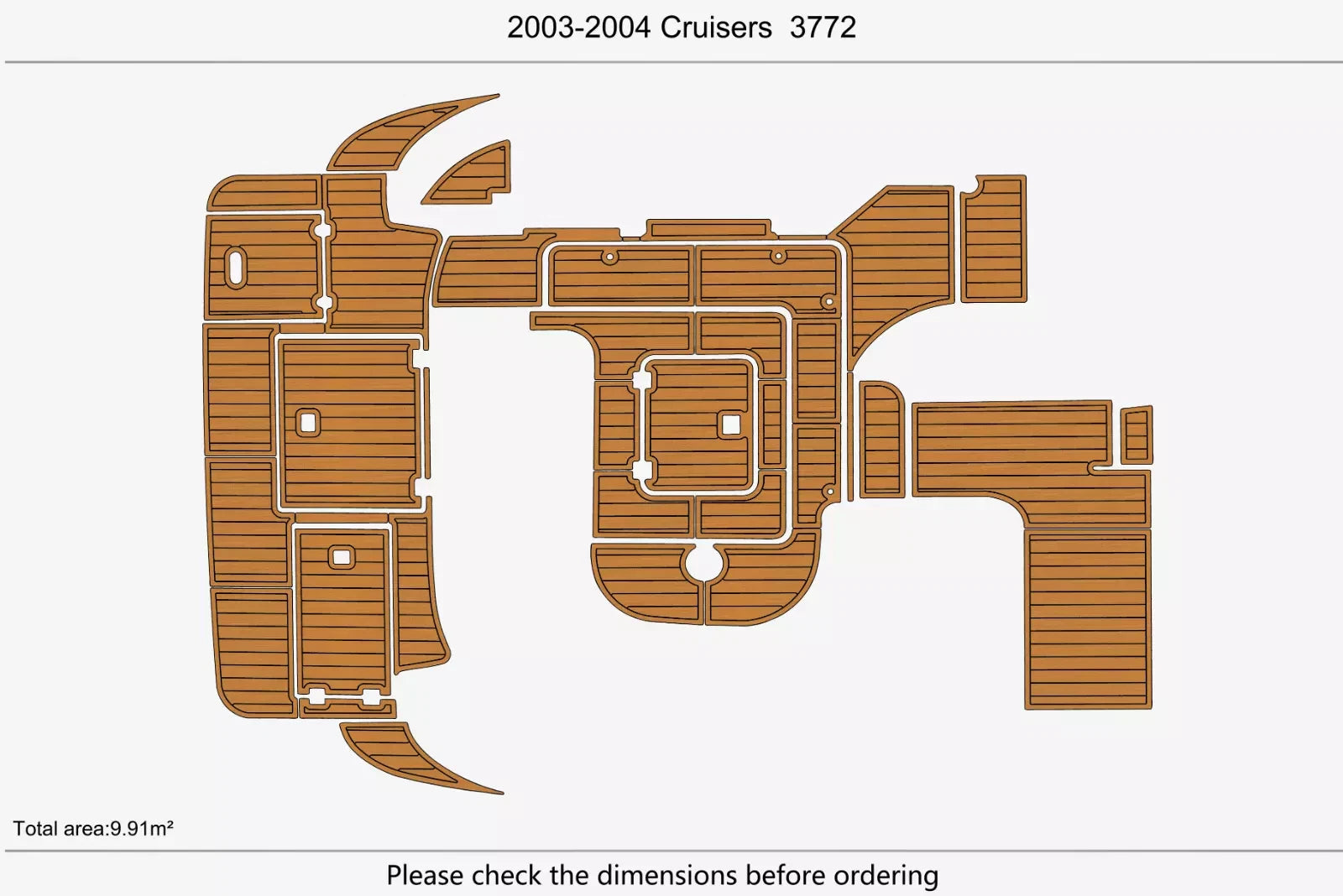 EVA Foam Teak Deck Flooring Mat for Cruisers 3772 (2004)