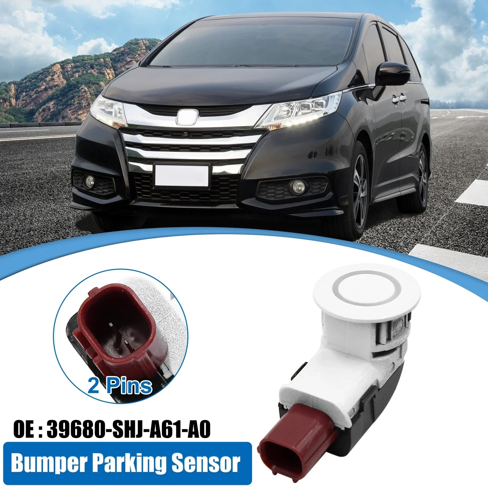 Bumper Sensor for Honda Odyssey CR-V (2011-2017) - White PDC Parking Aid