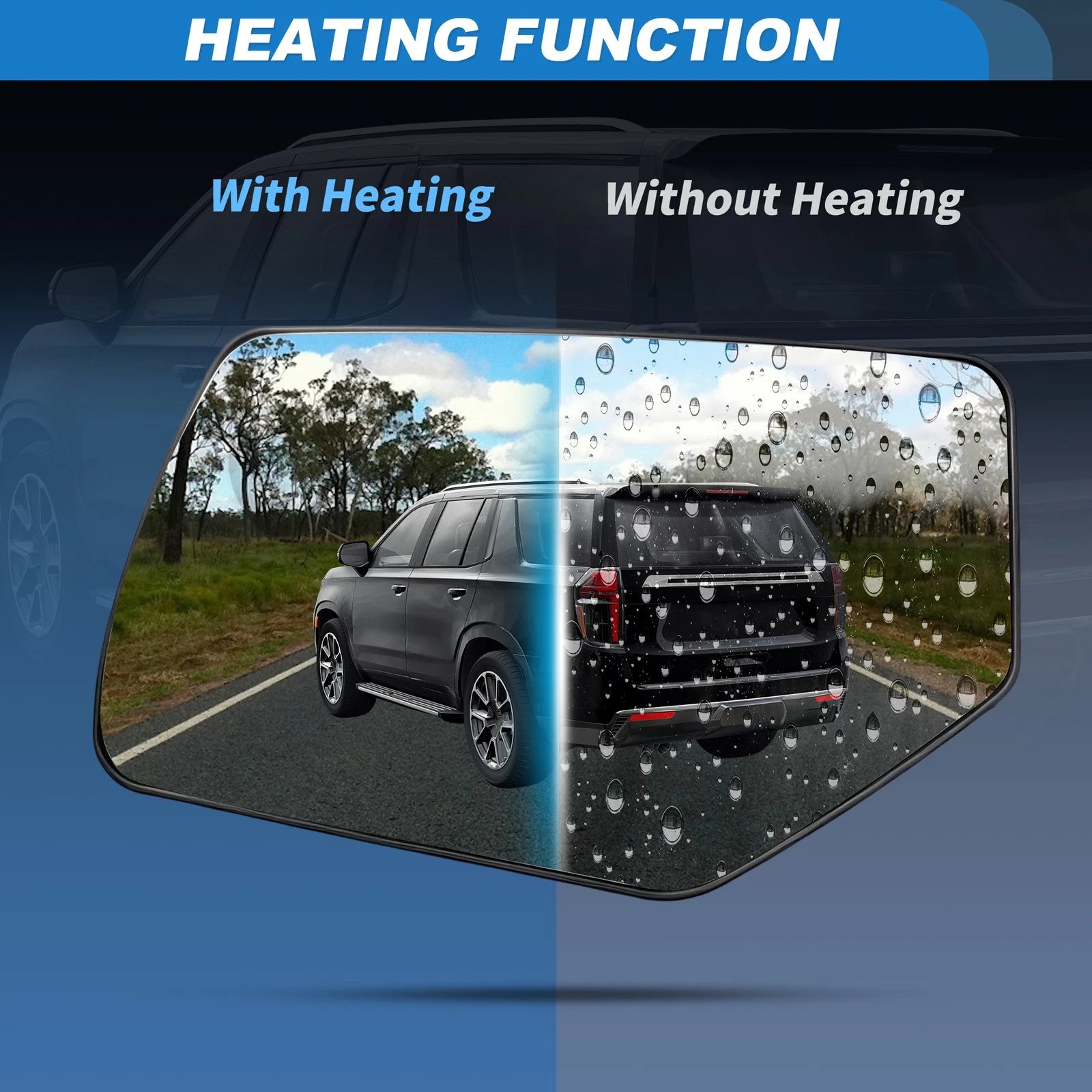 Left Side Heated Convex Mirror Glass 22976561 for Cadillac Escalade (2015–2020)