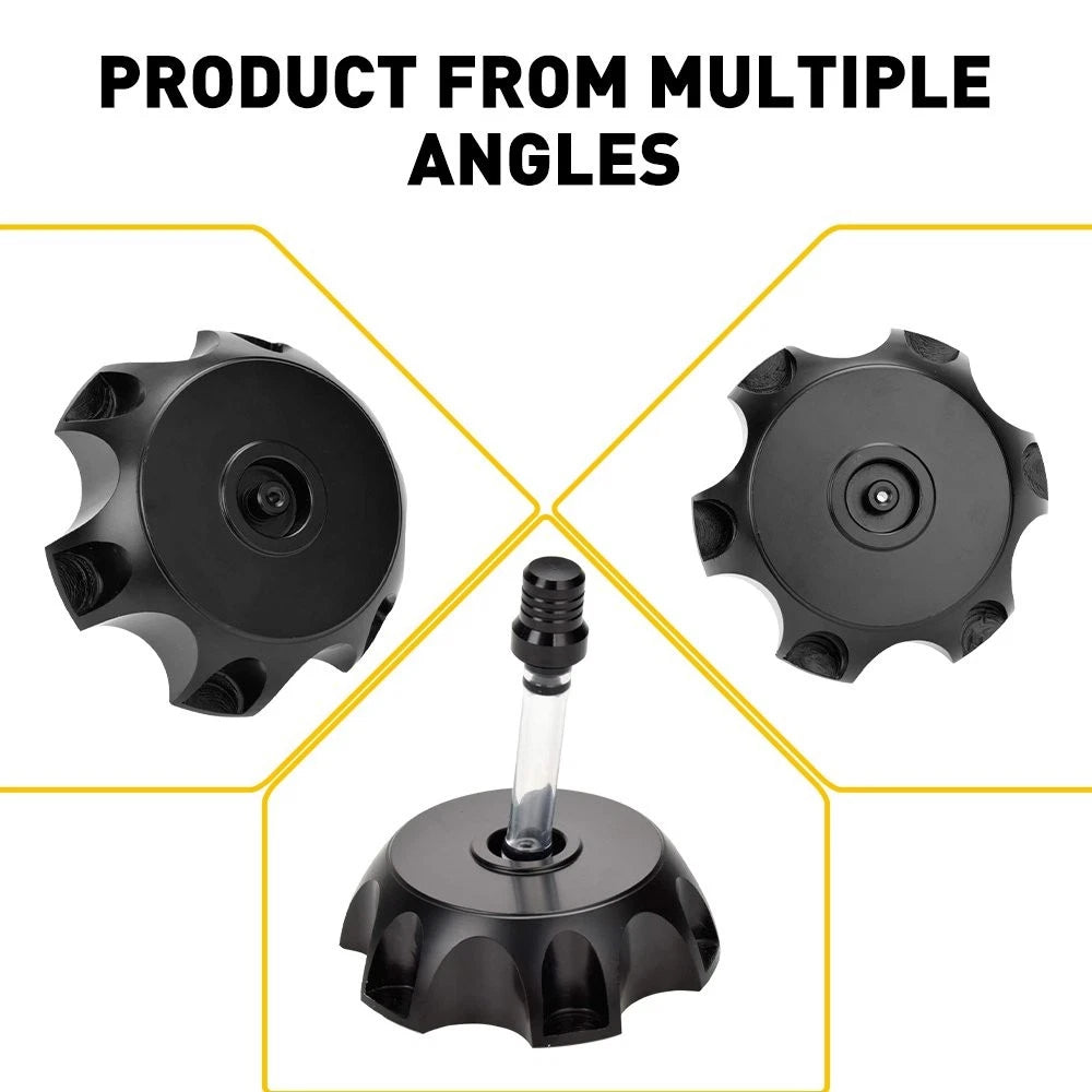 Gas Cap Fuel Tank Cover for Motorcycle (Black Aluminum Alloy)