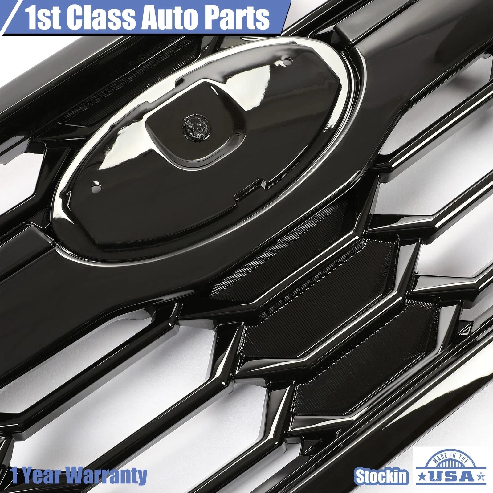 Front Bumper Upper Grille Assembly Glossy Black for Subaru Crosstrek (2018–2020)