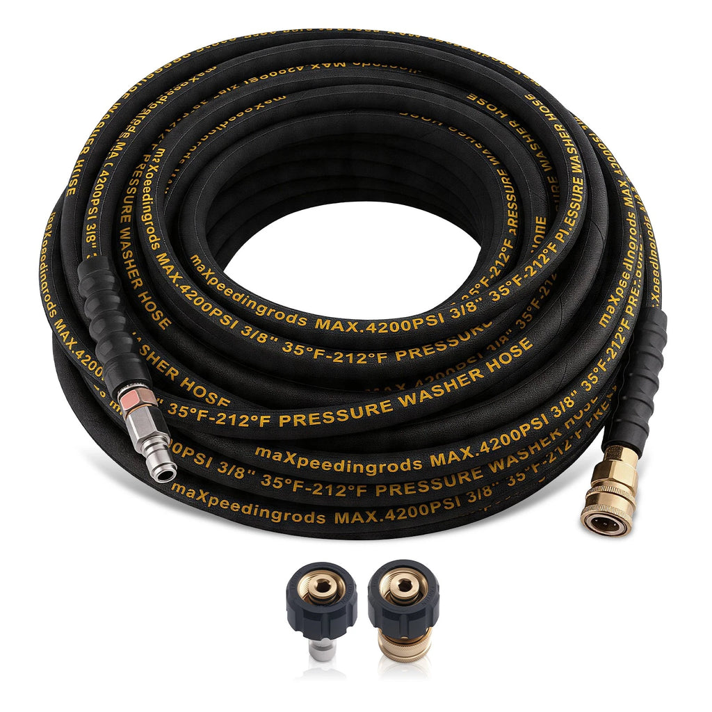 3/8" Power Pressure Washer Hose for (100ft, 4200PSI)