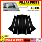 Glossy Black Door Window Pillar Trim for Porsche Macan (2014â2022)