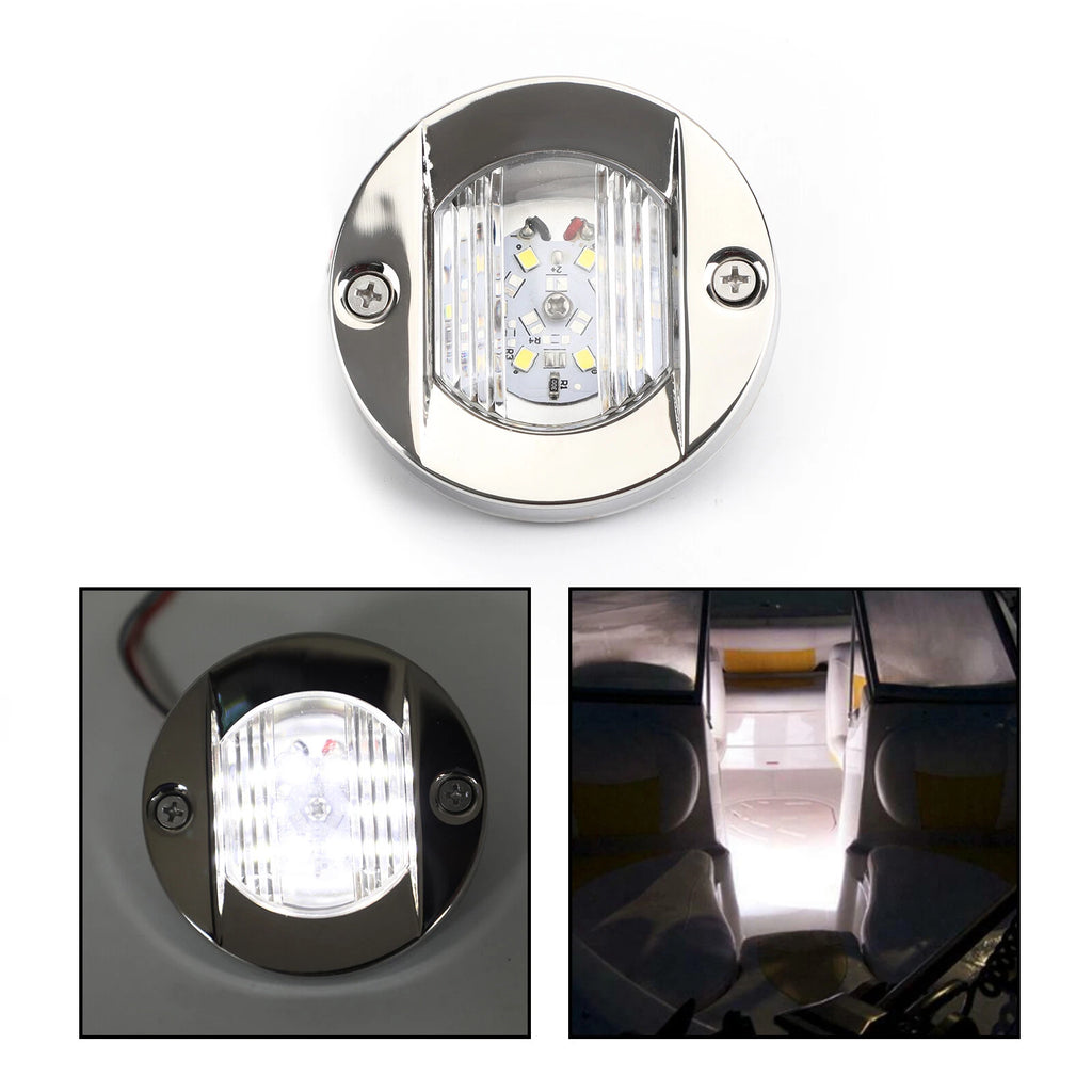 LED Chrome Anchor Stern Light for Marine Boat Yacht (12V) 2835-SMD